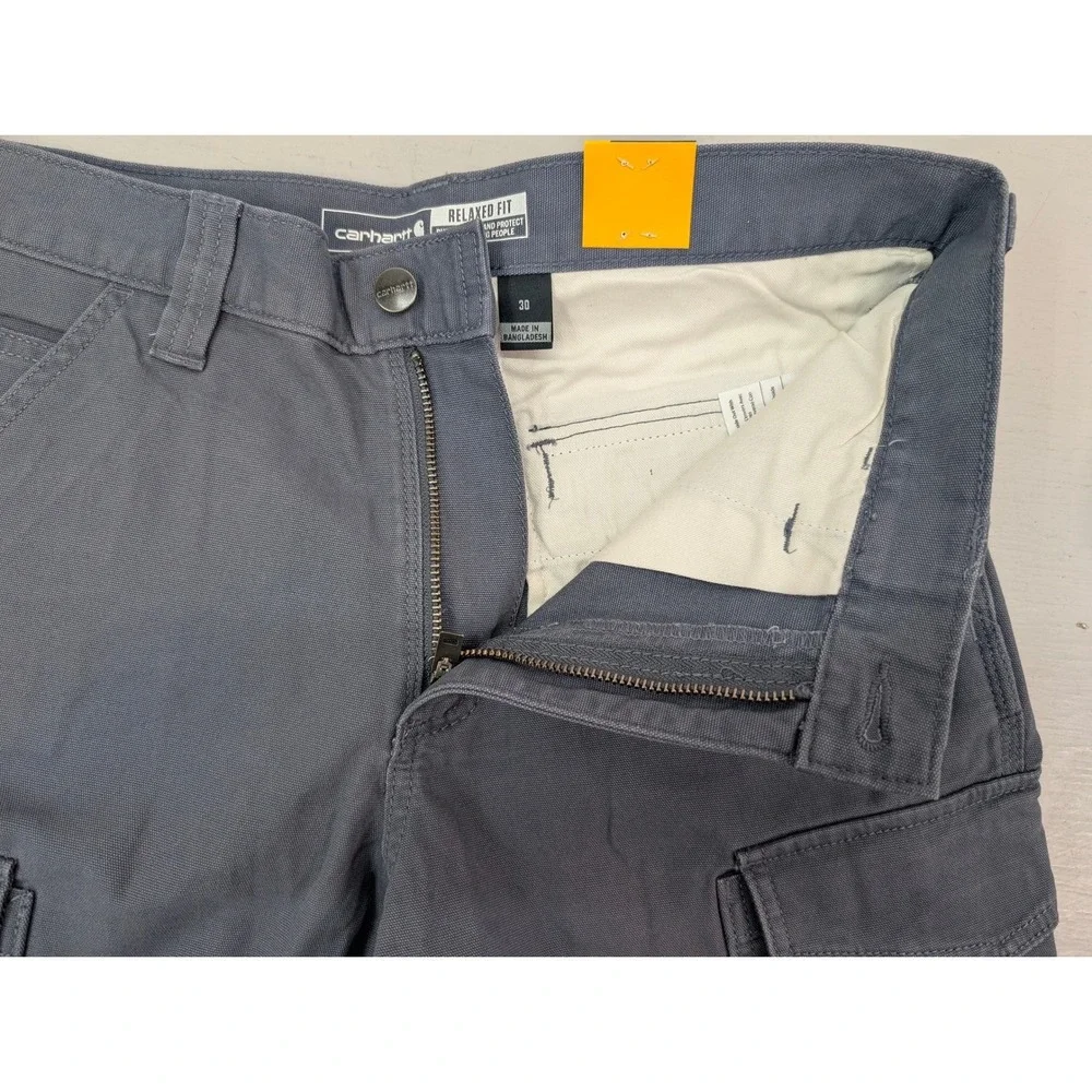Carhartt Relaxed Fit Rugged Flex Canvas Cargo Work Shorts Men's Size 30 Gray NWT